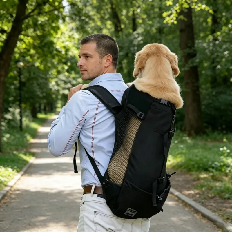 Pet Supplies Plus - Durable Large Dog Carrier Backpack Breathable