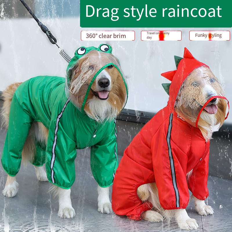 Pet Supplies Plus - Dog Raincoat Waterproof Dogface Large Dog